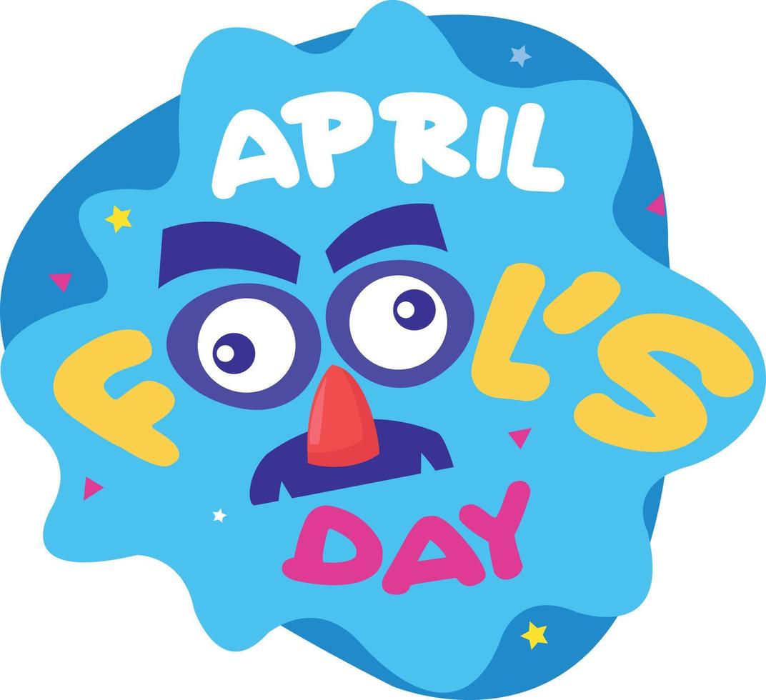 World april fools day celebration with great typography and illustrations vector