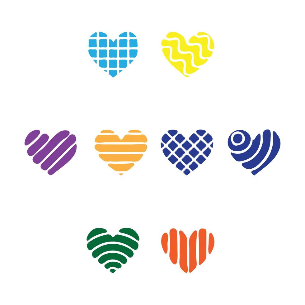 Collection of illustration heart icon. vector
