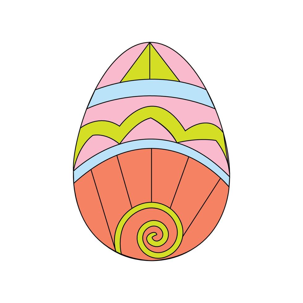 colorido huevo de pascua vector