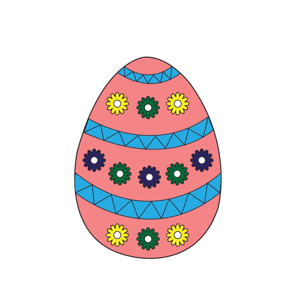 Holiday Colorful Easter Egg Vector