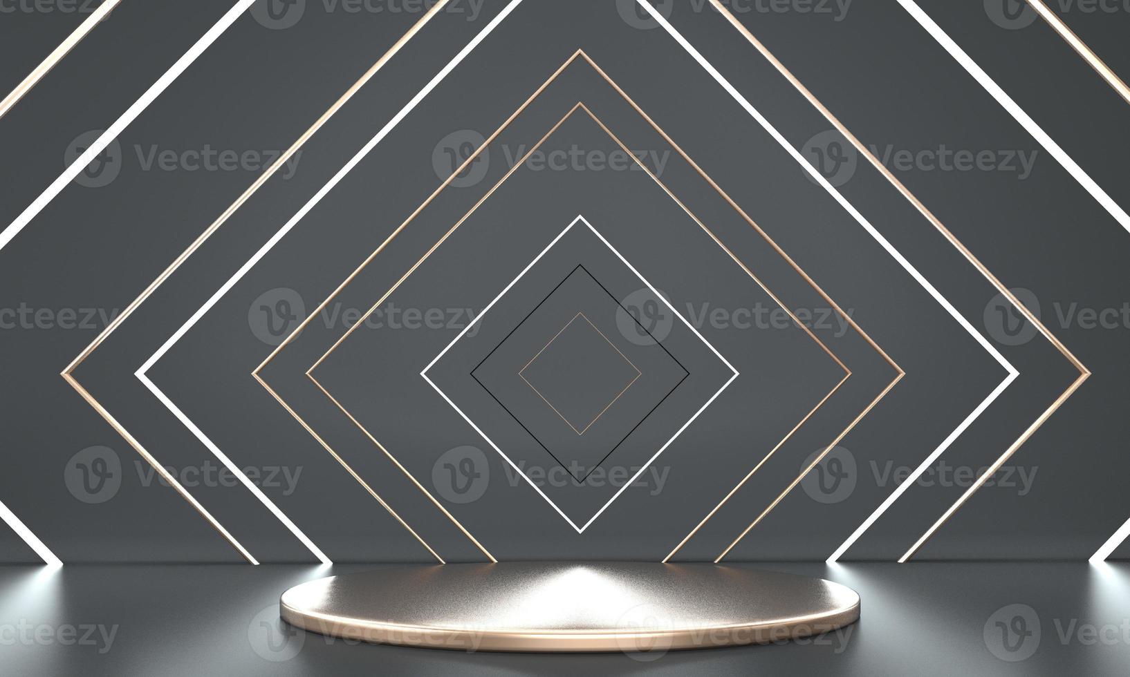 3d abstract background, mock up scene geometry shape podium for product display, 3d illustration. photo