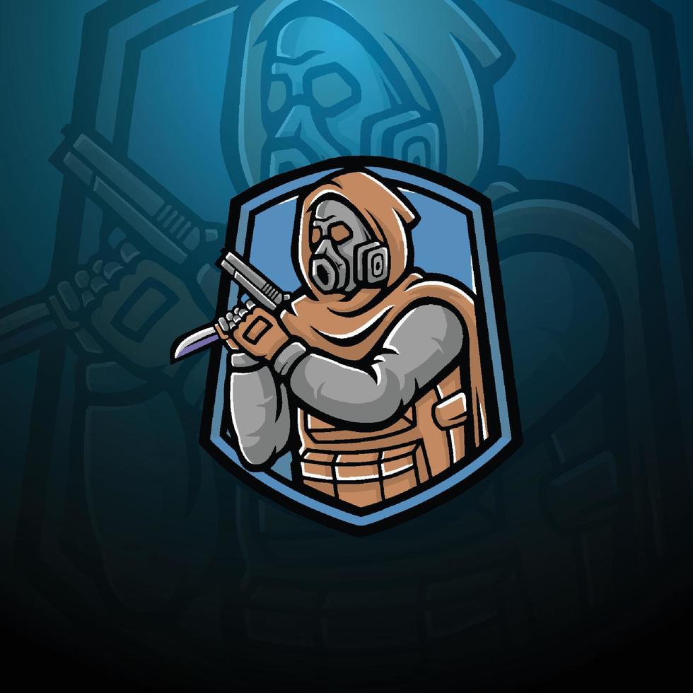 gamer mascot logo design vector