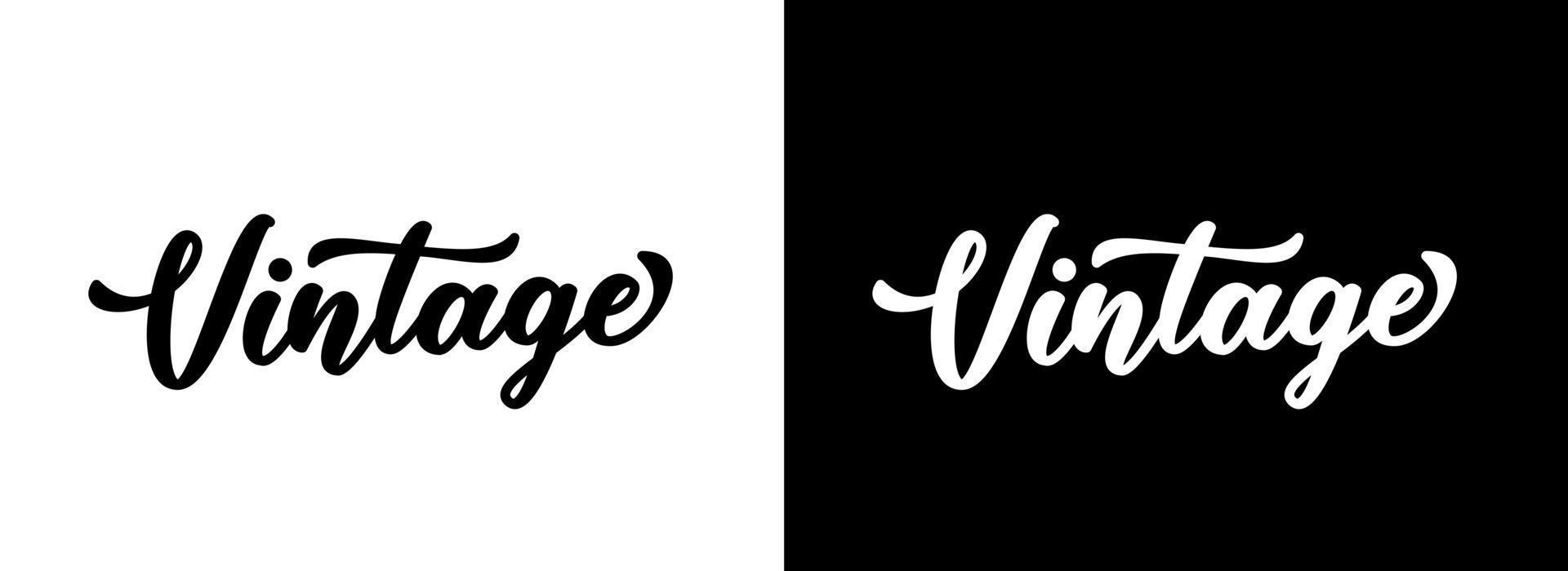 Vintage word in handwritten text style design. Hand lettering for printing on t-shirt, hoody, cap, jacket. Vector typography design. Modern calligraphy.