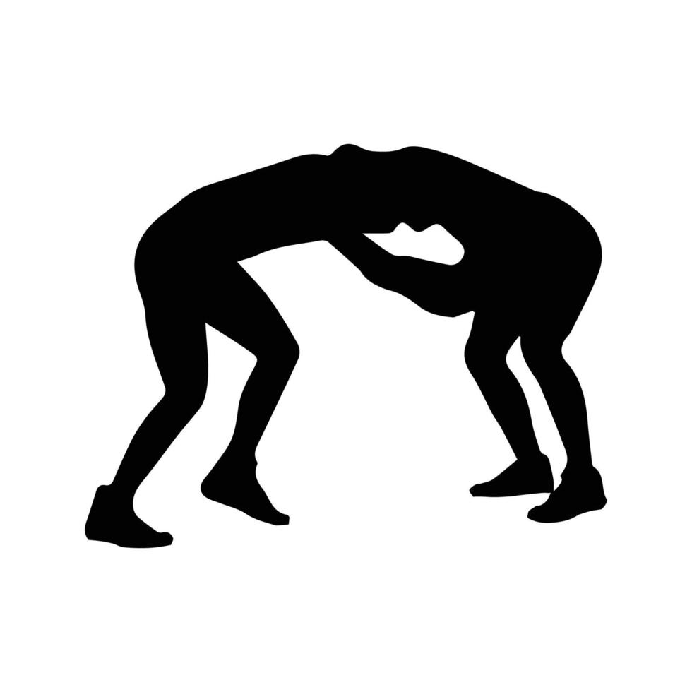 Wrestling silhouette Art vector