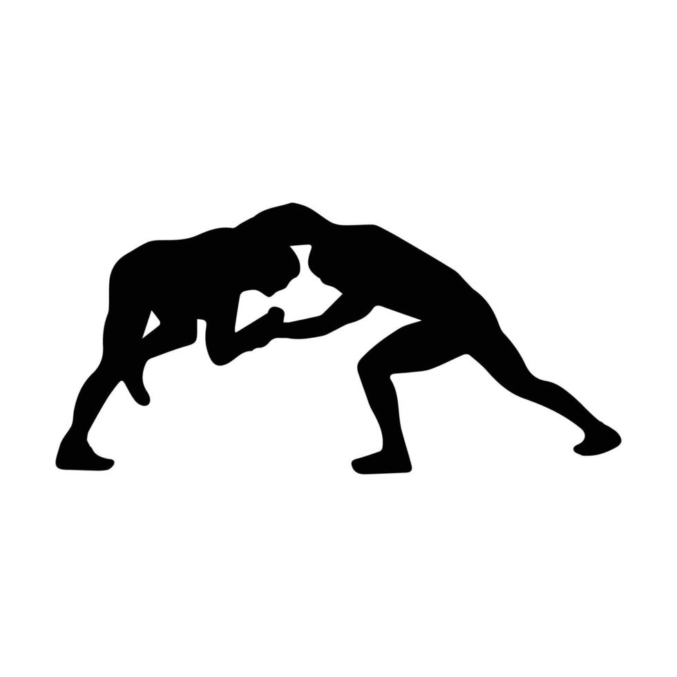 Wrestling silhouette Art vector