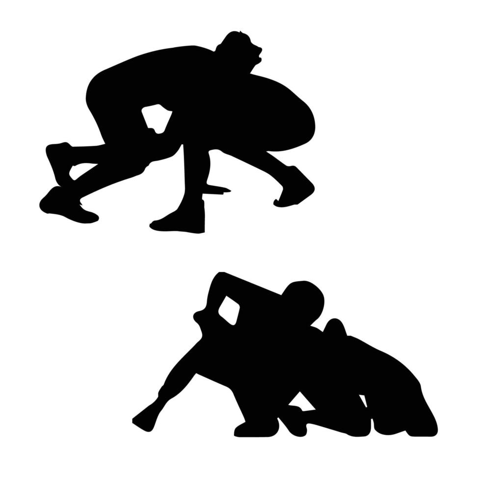 Wrestling silhouette Art vector