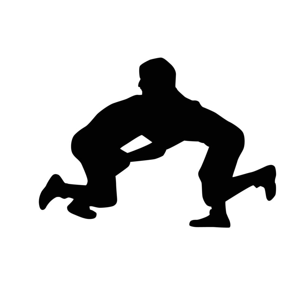 Wrestling silhouette Art vector
