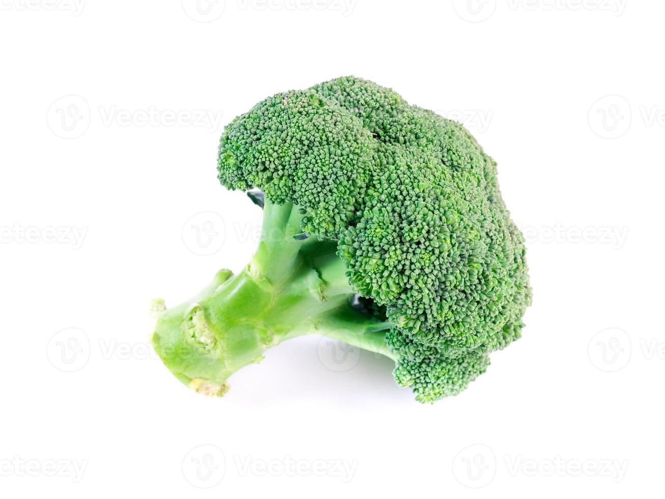 head of broccoli isolated on white background photo