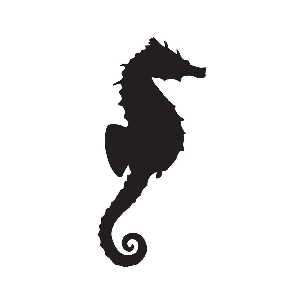 Sea horse Silhouette Art vector