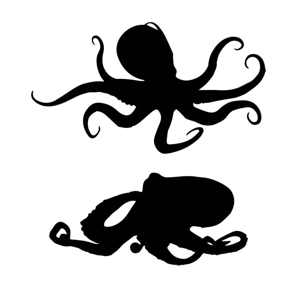 Octopus Silhouette Art vector