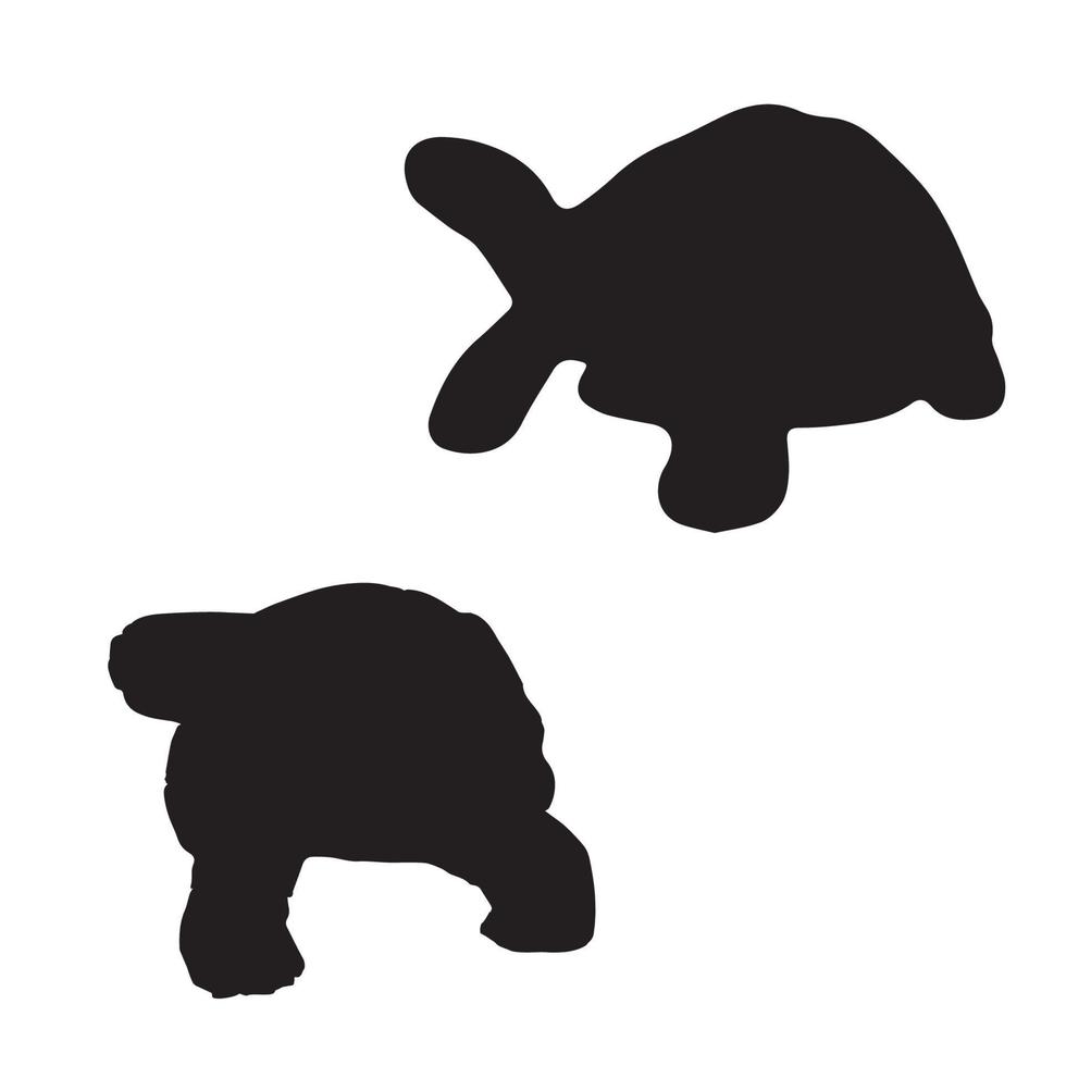 Turtle tortoise silhouette art vector