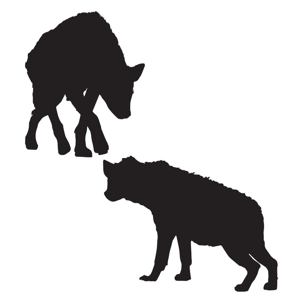 Hyena Silhouette Art vector