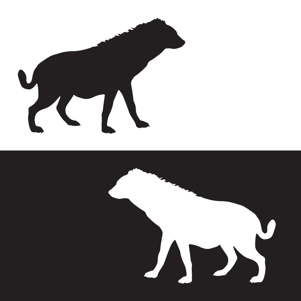 Hyena Silhouette Art vector