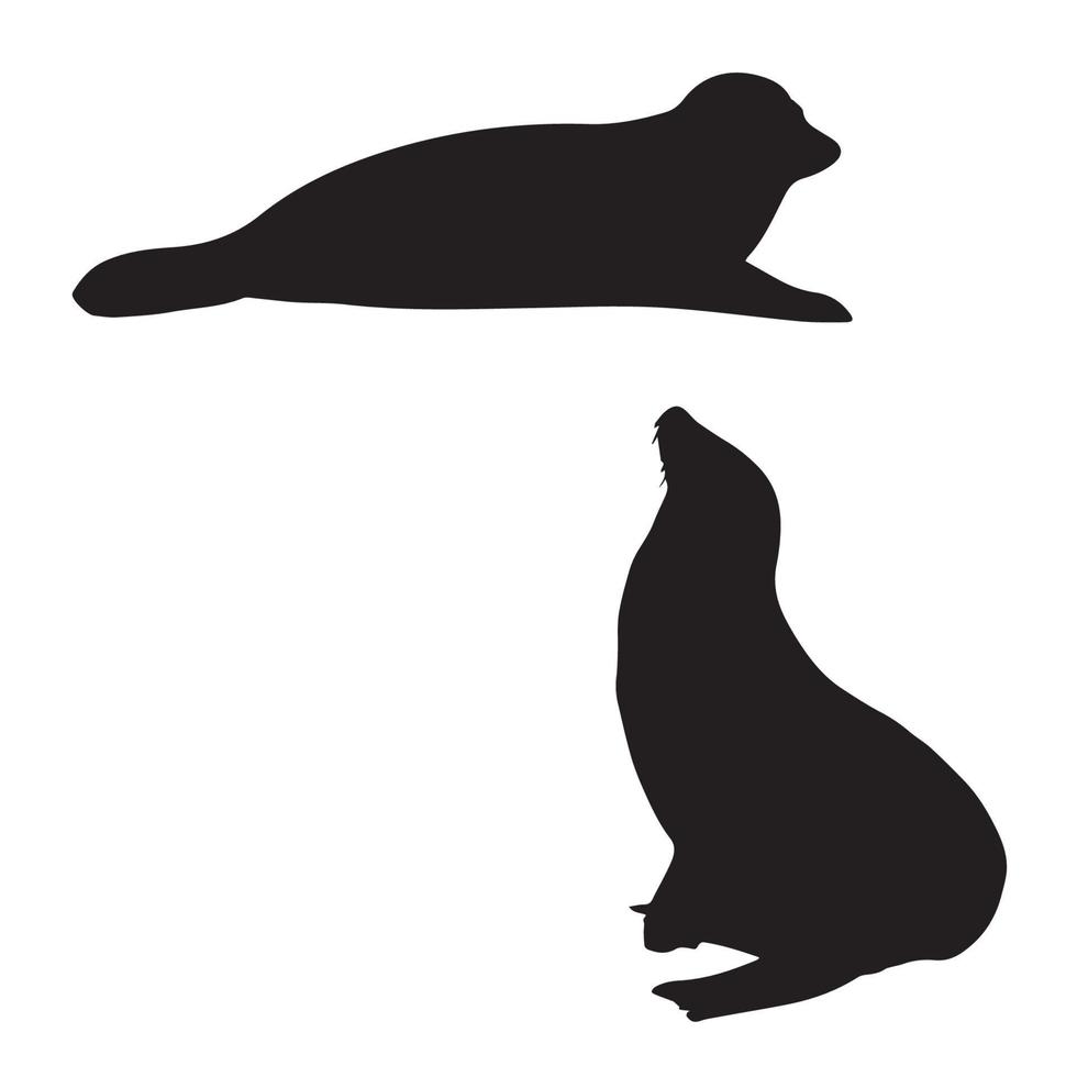 Seal Silhouette Art vector