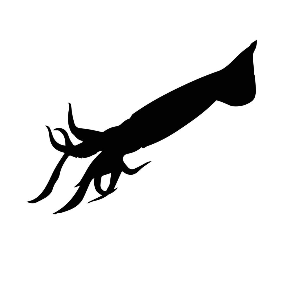 Squid Silhouette Art vector