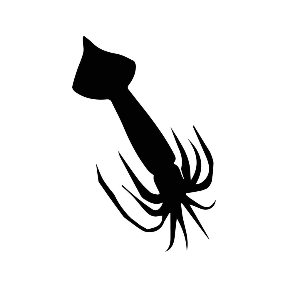 Squid Silhouette Art vector