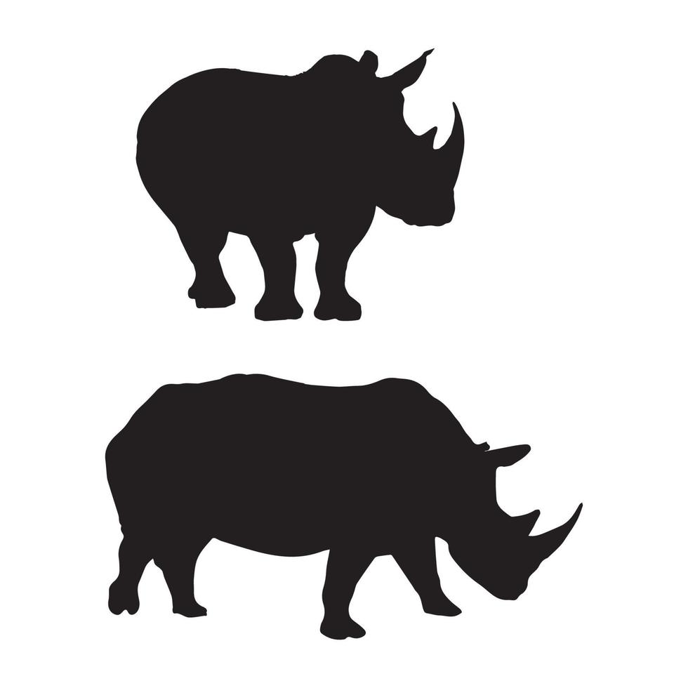 Rhinoceros Silhouette Art vector