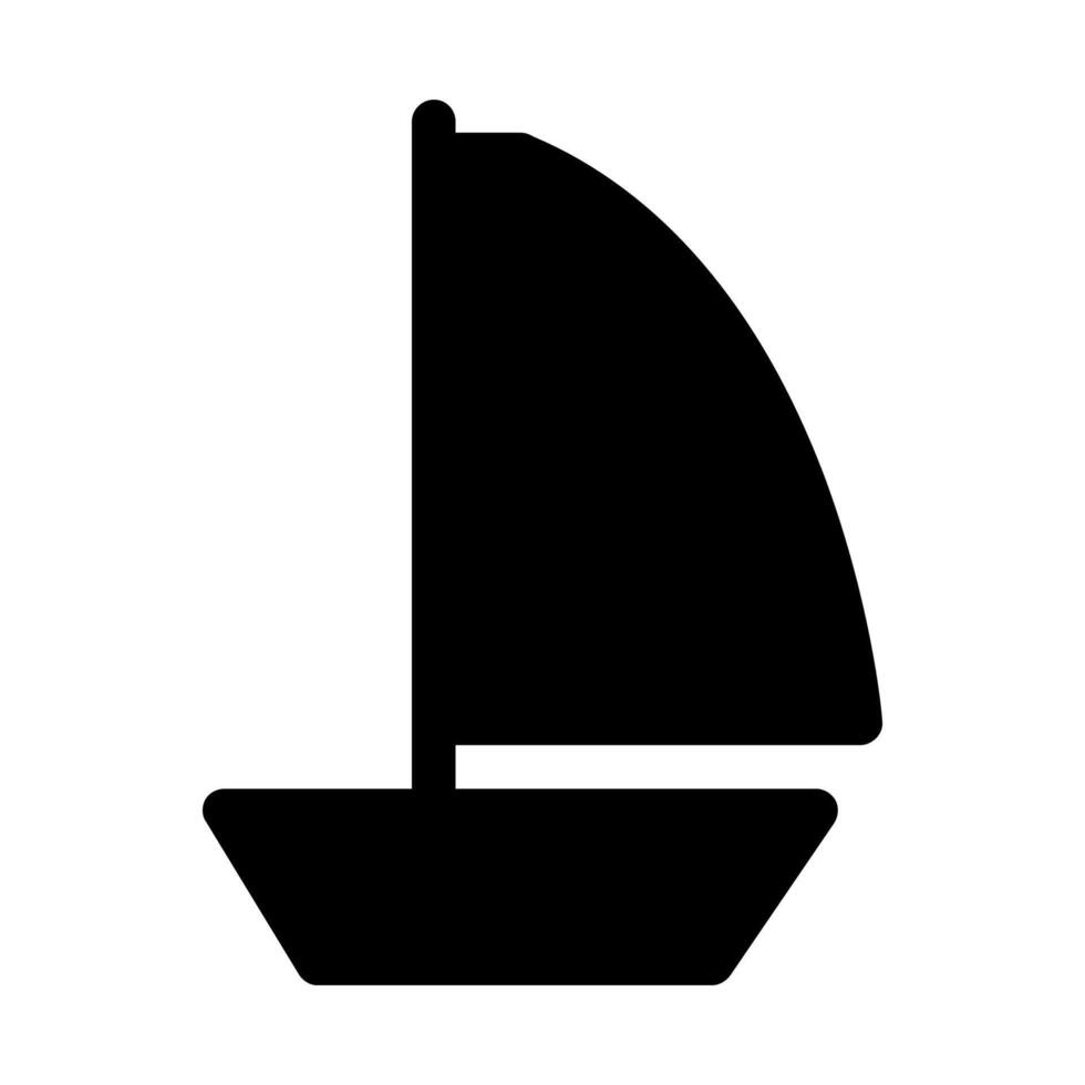 The sailboat icon. Sailing ship symbol. Flat Vector illustration