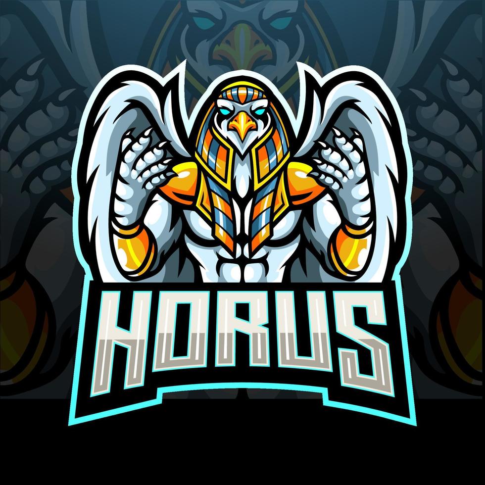 The lord of horus esport logo. mascot logo design vector