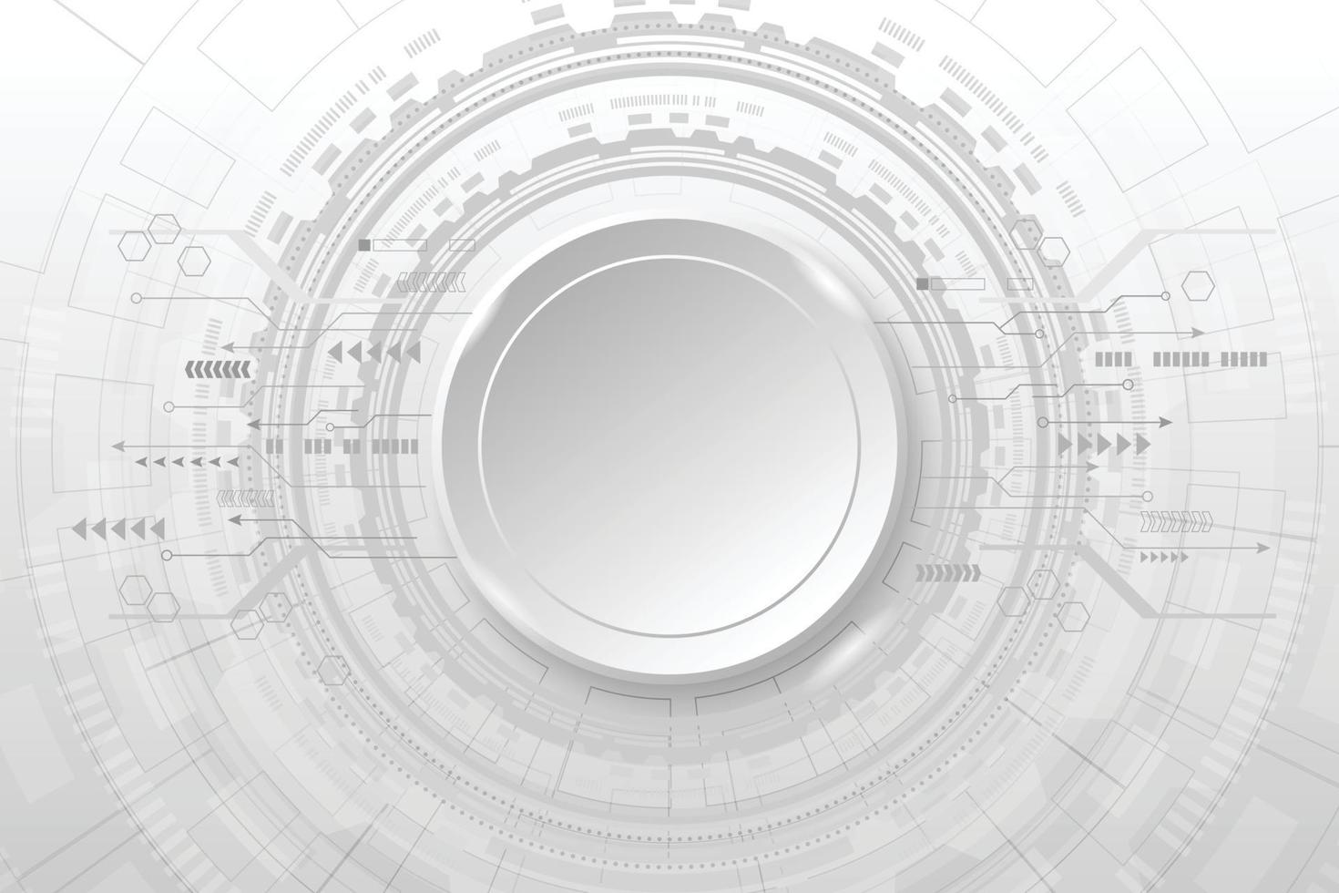 fondo de tecnología abstracta blanco gris, conexión digital de alta tecnología, comunicación, concepto de alta tecnología, ciencia, fondo de tecnología vector