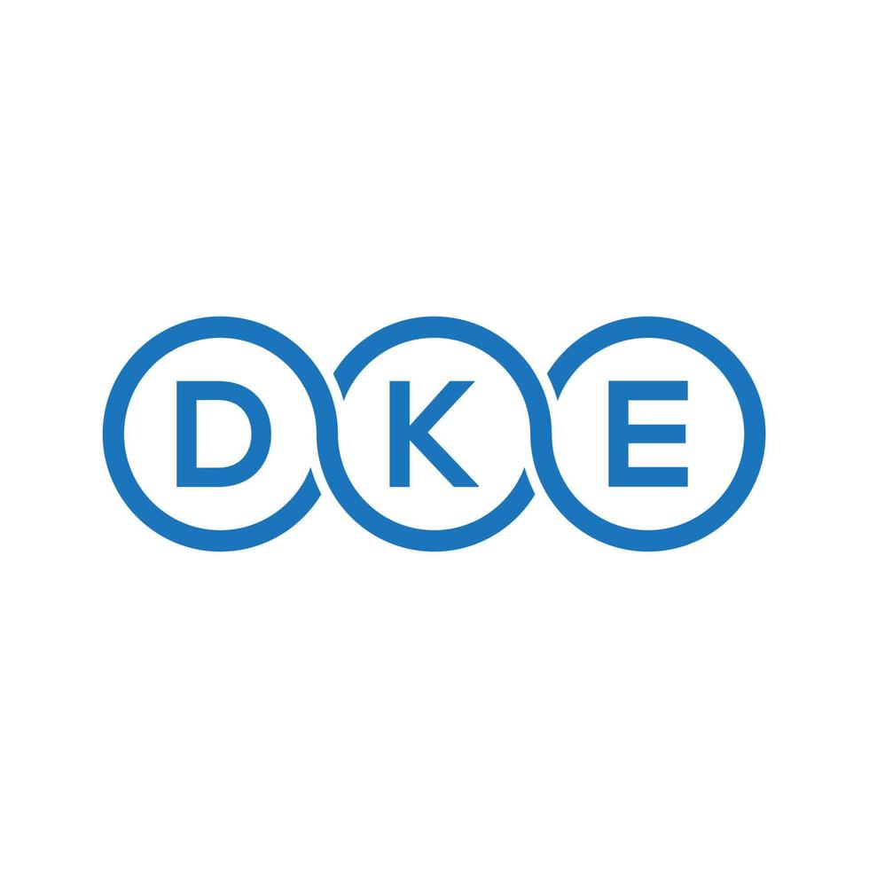 diseño de logotipo de letra dke sobre fondo negro.concepto de logotipo de letra inicial creativa dke.diseño de letra vectorial dke. vector