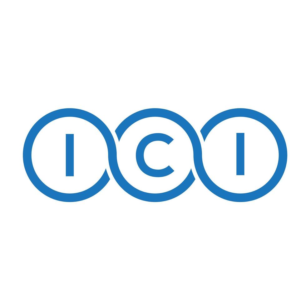 ICI letter logo design on white background. ICI creative initials letter logo concept. ICI letter design. vector
