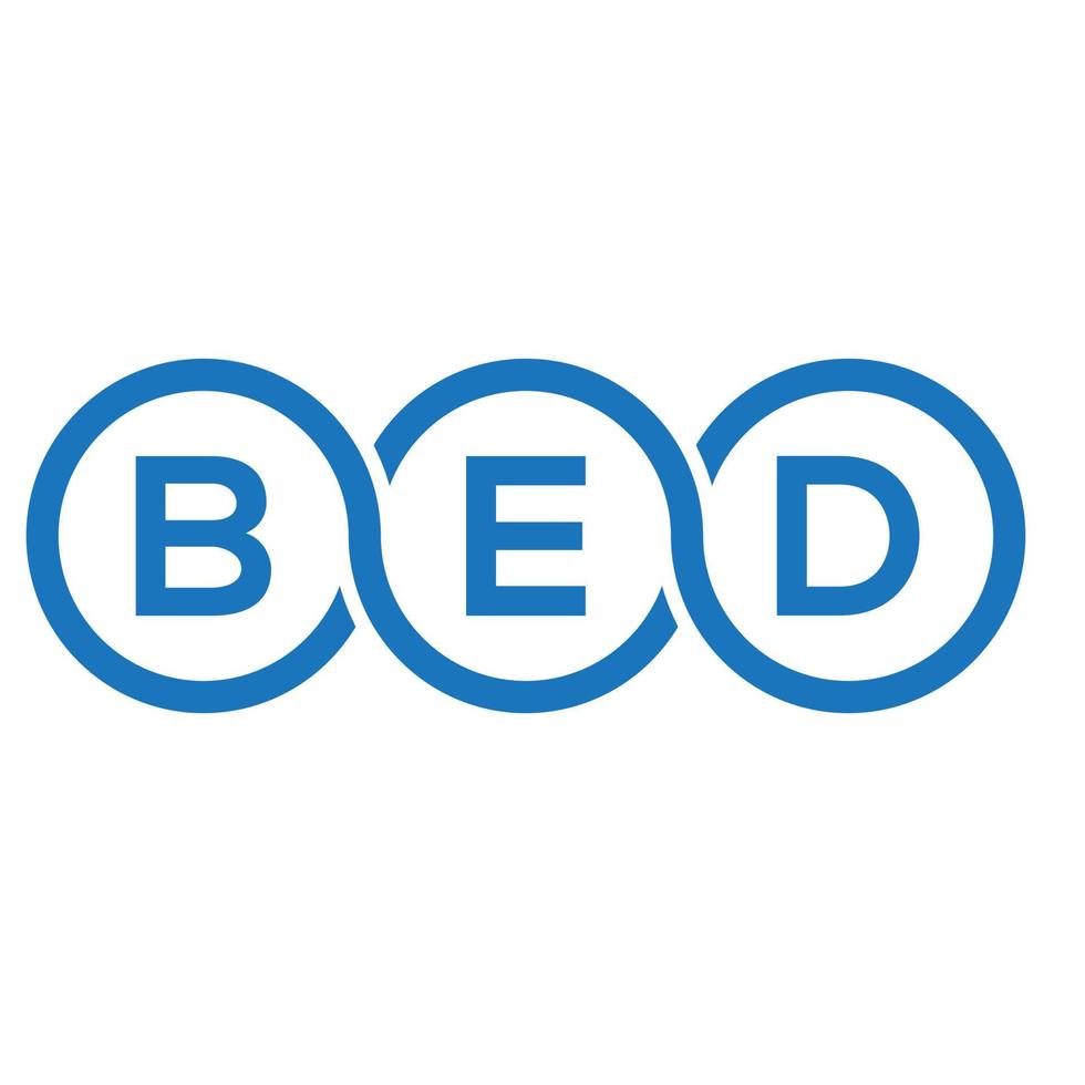 BED letter logo design on white background. BED creative initials letter logo concept. BED letter design. vector