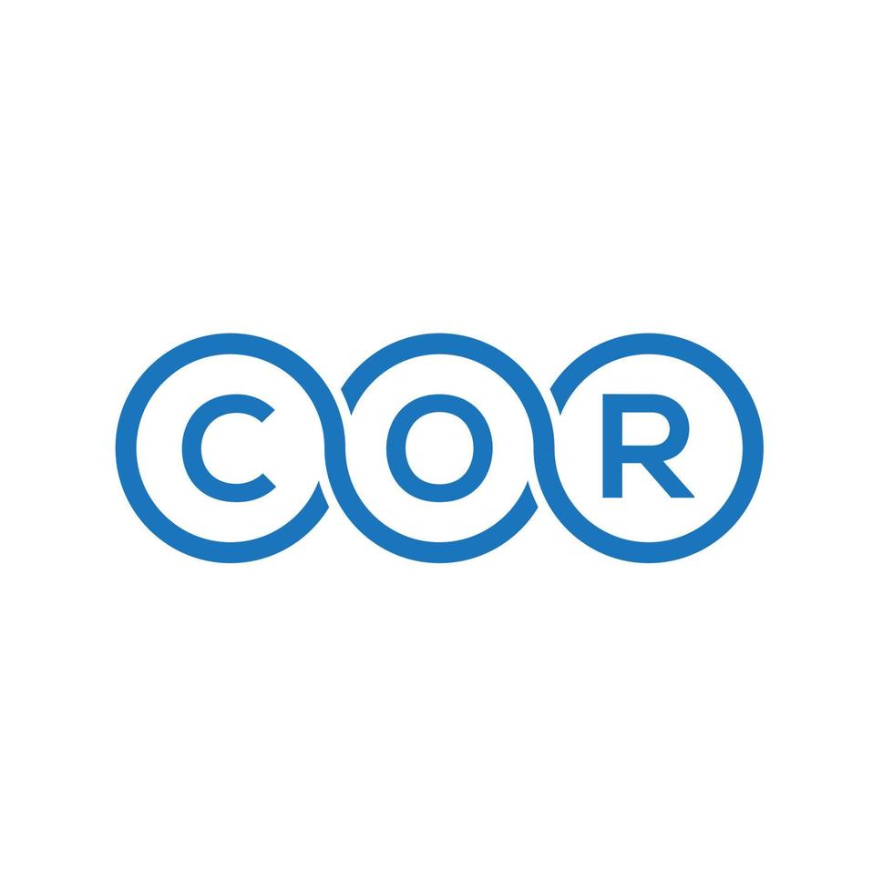 COR letter logo design on white background. COR creative initials letter logo concept. COR letter design. vector