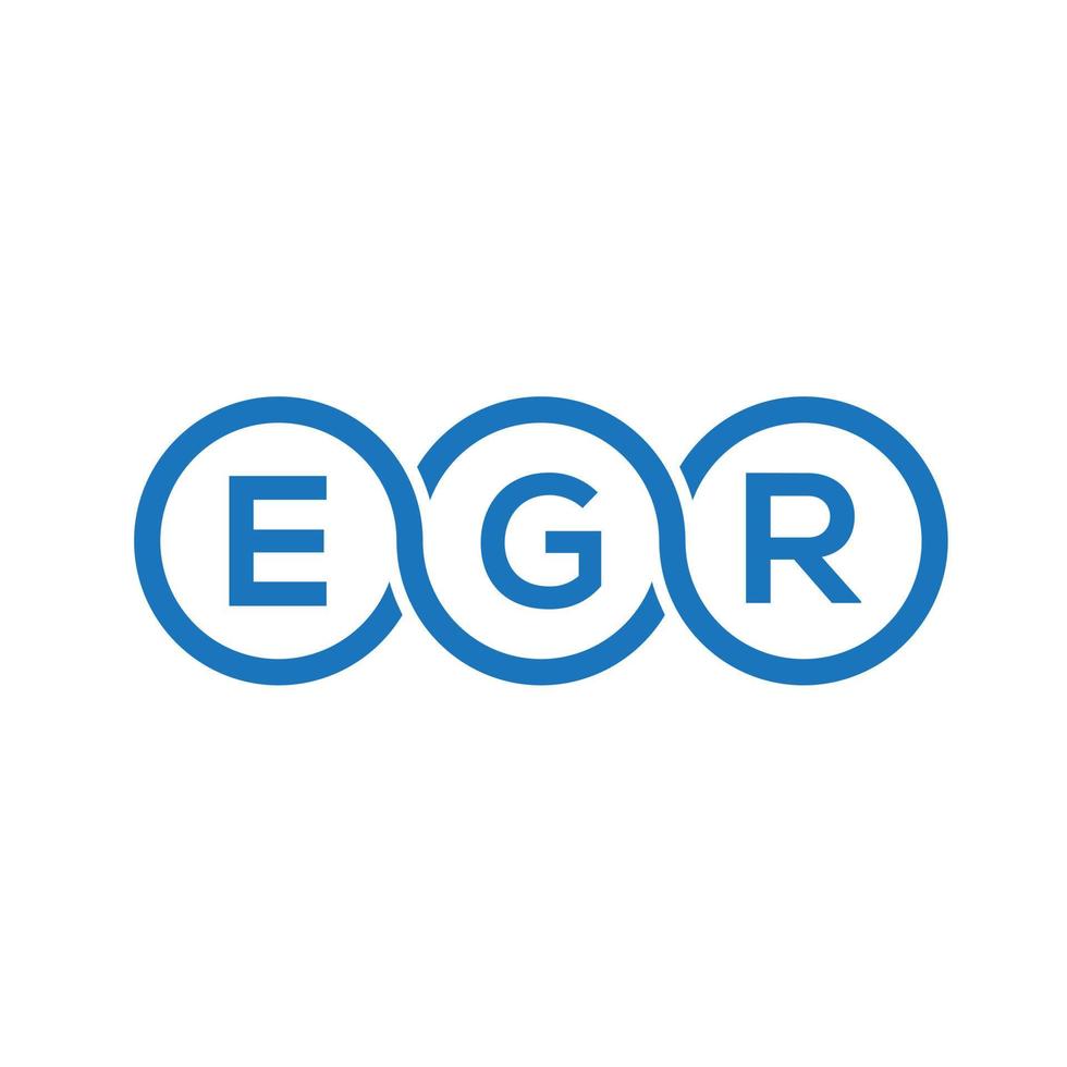 diseño de logotipo de letra egr sobre fondo negro.concepto de logotipo de letra inicial creativa egr.diseño de letra vectorial egr. vector