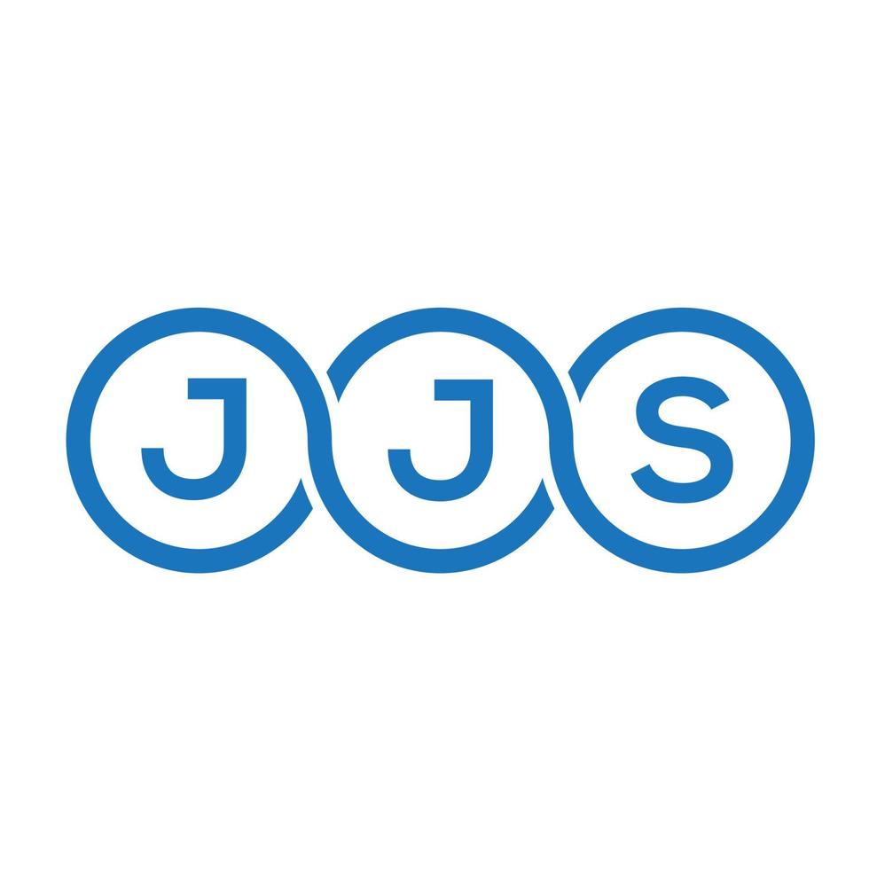 JJS letter logo design on white background. JJS creative initials letter logo concept. JJS letter design. vector