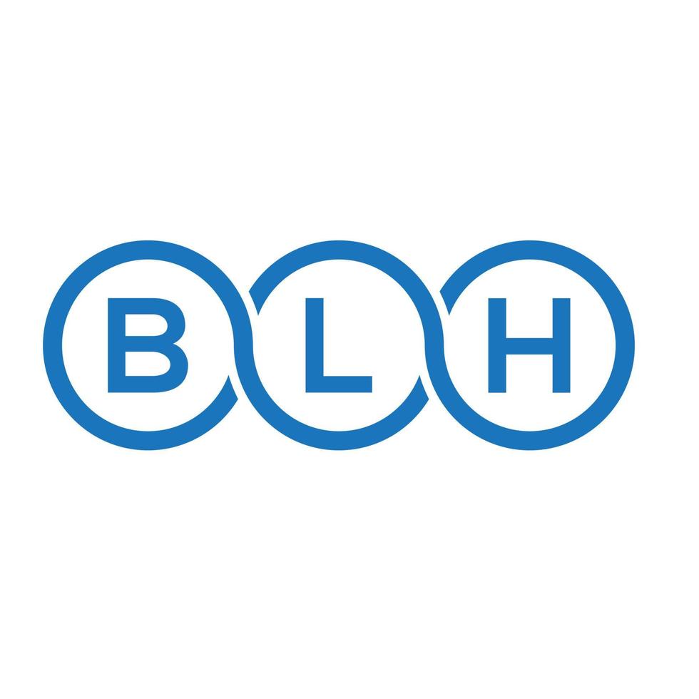 diseño de logotipo de letra blh sobre fondo blanco. concepto de logotipo de letra de iniciales creativas blh. diseño de letras blh. vector