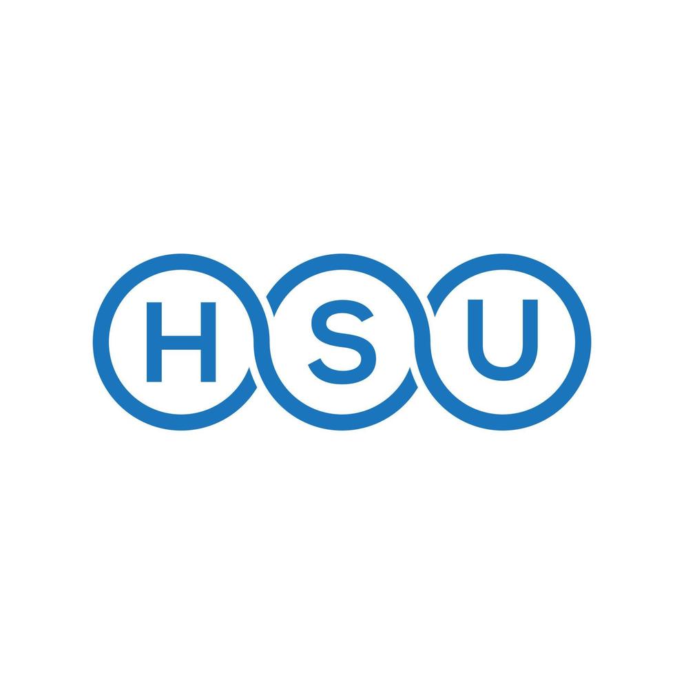 diseño de logotipo de letra hsu sobre fondo blanco. concepto de logotipo de letra de iniciales creativas hsu. diseño de letra hsu. vector