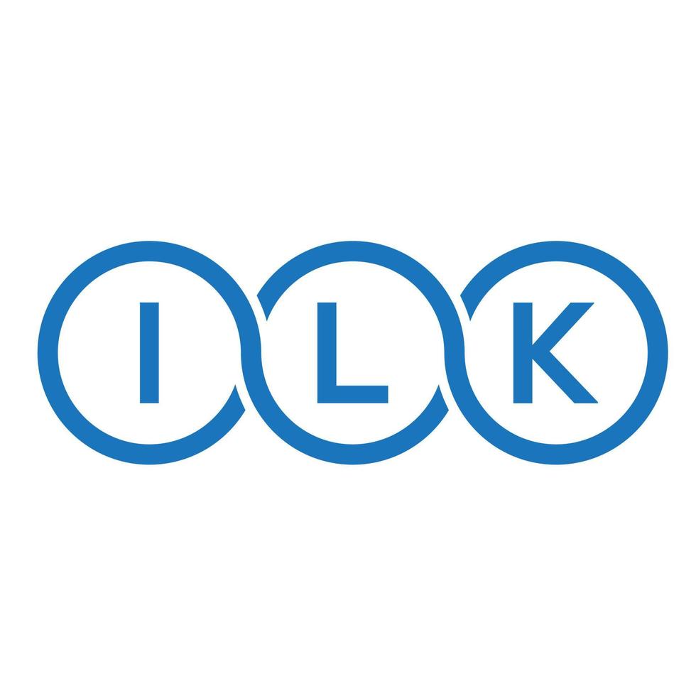 ILK letter logo design on white background. ILK creative initials letter logo concept. ILK letter design. vector