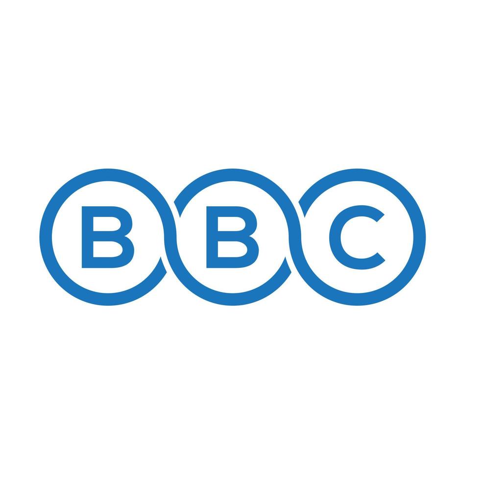 diseño del logotipo de la letra bbc sobre fondo blanco. Concepto de logotipo de letra de iniciales creativas de bbc. diseño de letras bbc. vector