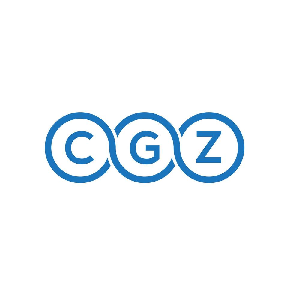 CGZ letter logo design on white background. CGZ creative initials letter logo concept. CGZ letter design. vector