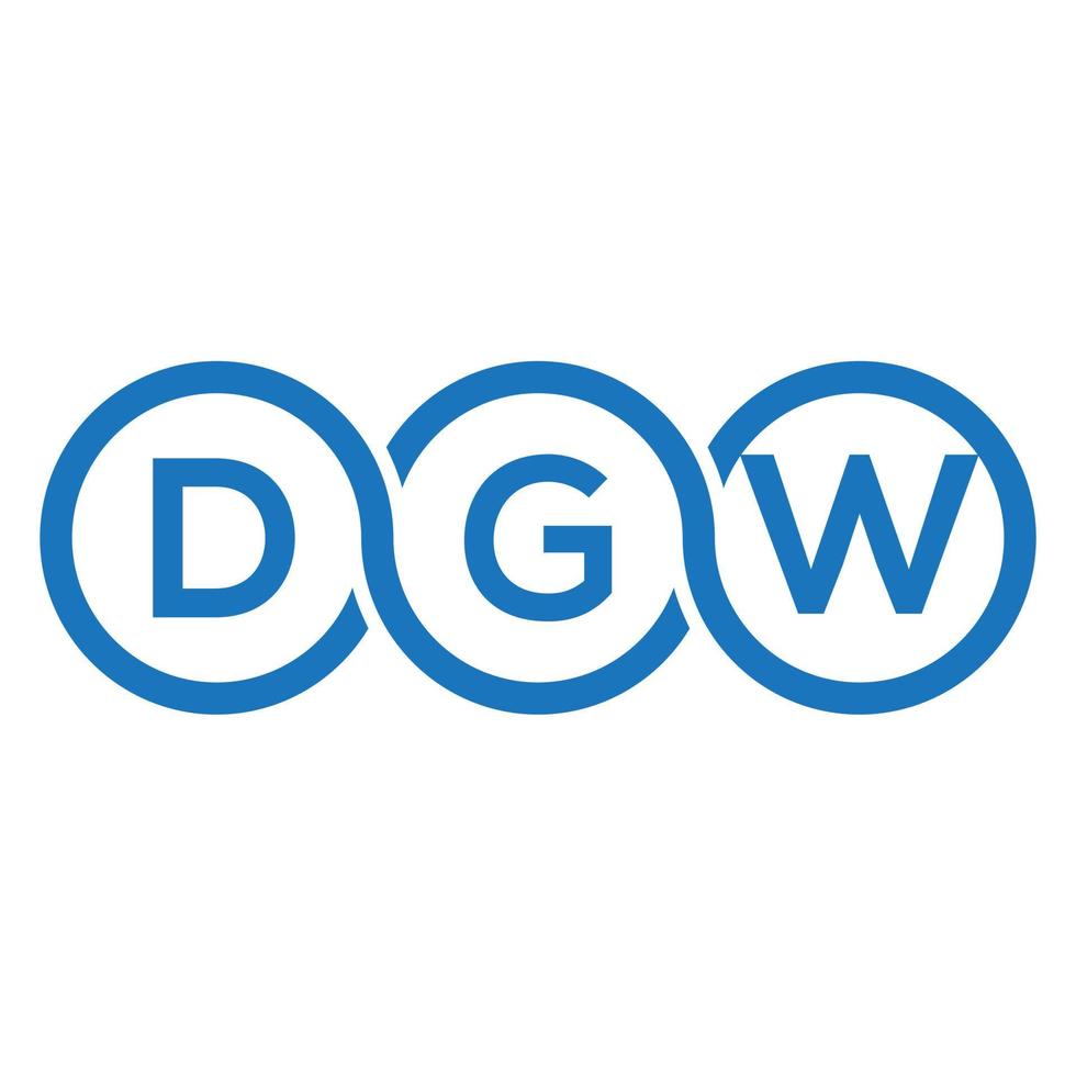 diseño de logotipo de letra dgw sobre fondo negro.concepto de logotipo de letra de iniciales creativas dgw.diseño de letra vectorial dgw. vector