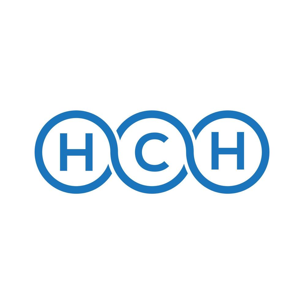 diseño de logotipo de letra hch sobre fondo blanco. concepto de logotipo de letra de iniciales creativas hch. diseño de letra hch. vector