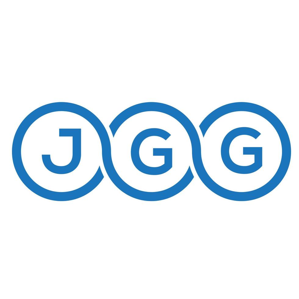 diseño de logotipo de letra jgg sobre fondo blanco. concepto de logotipo de letra de iniciales creativas jgg. diseño de letras jgg. vector