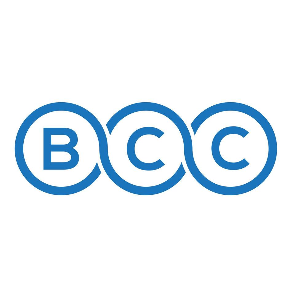 diseño de logotipo de letra bcc sobre fondo blanco. concepto de logotipo de letra de iniciales creativas bcc. diseño de letras bcc. vector