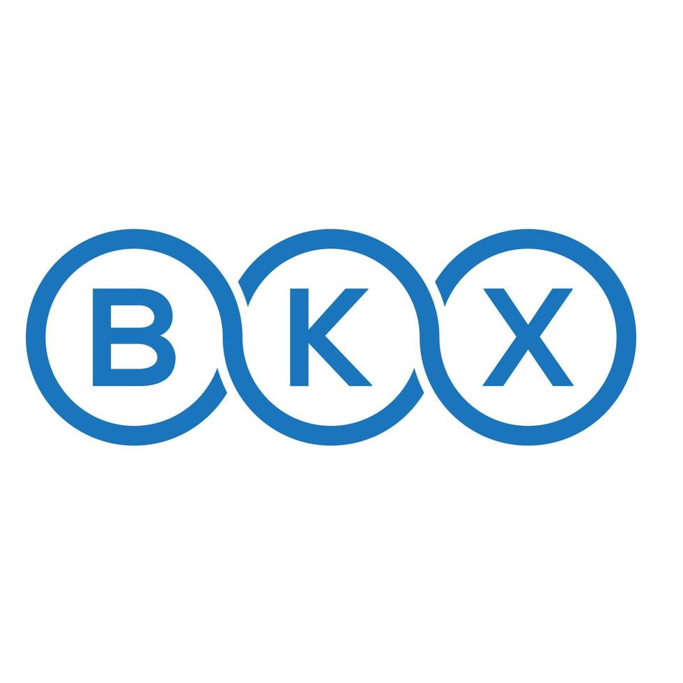BKX letter logo design on white background. BKX creative initials letter logo concept. BKX letter design. vector