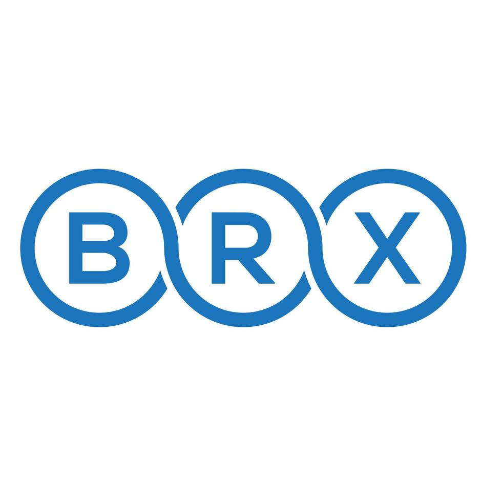 BRX letter logo design on white background. BRX creative initials letter logo concept. BRX letter design. vector