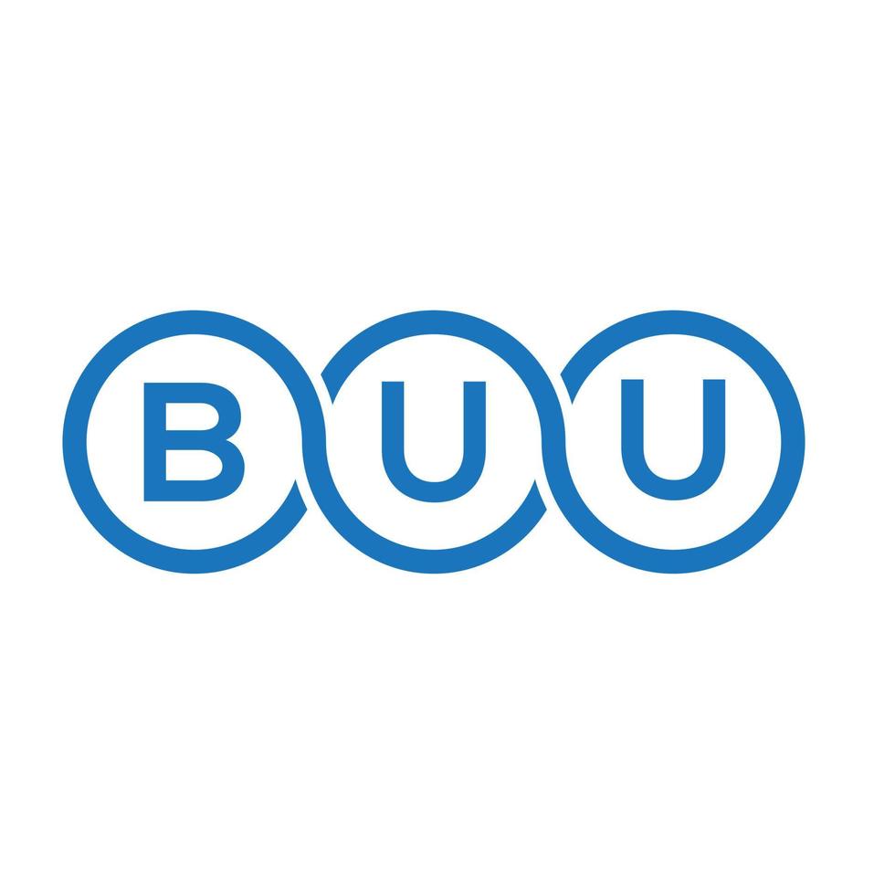 diseño de logotipo de letra buu sobre fondo blanco. concepto creativo del logotipo de la letra de las iniciales buu. diseño de letras buu. vector