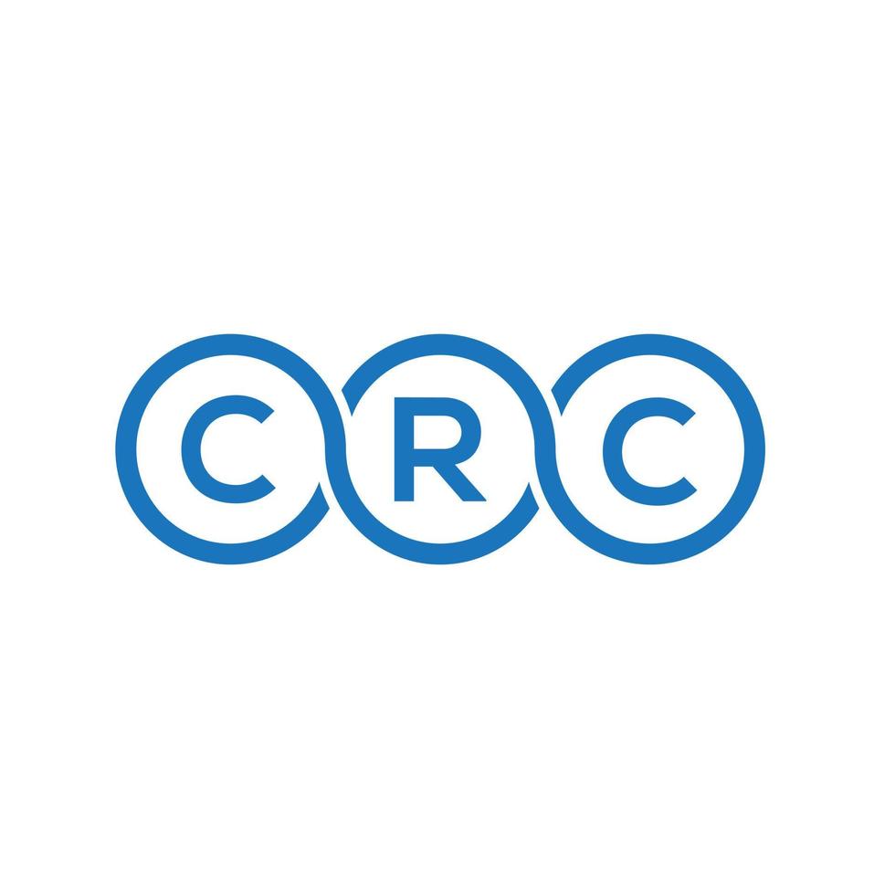 diseño de logotipo de letra crc sobre fondo blanco. concepto de logotipo de letra de iniciales creativas de crc. diseño de letras crc. vector