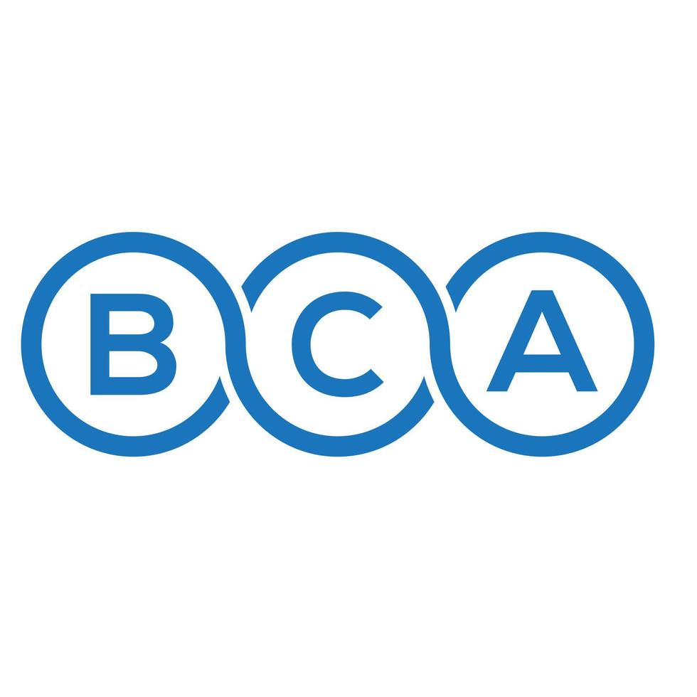 diseño de logotipo de letra bca sobre fondo blanco. concepto de logotipo de letra de iniciales creativas bca. diseño de letras bca. vector