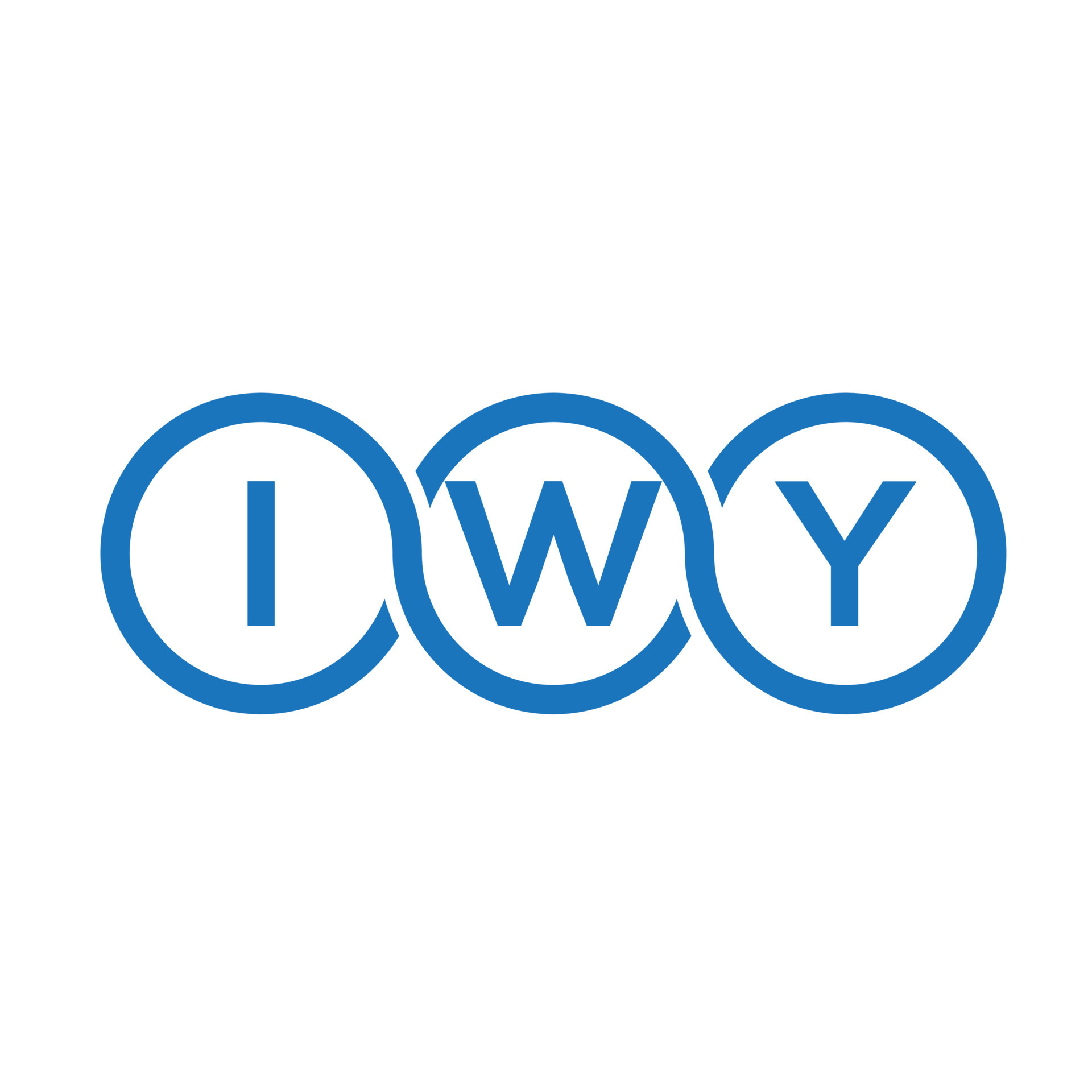 IWY letter logo design on white background. IWY creative initials ...