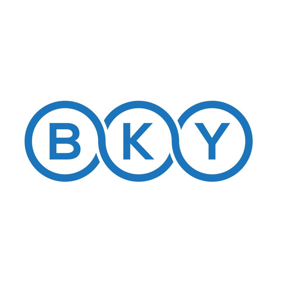 diseño de logotipo de letra bky sobre fondo blanco. concepto de logotipo de letra de iniciales creativas bky. diseño de letras bky. vector