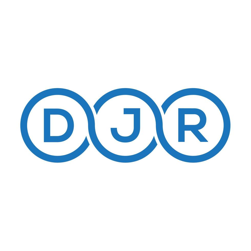 diseño de logotipo de letra djr sobre fondo negro.concepto de logotipo de letra inicial creativa djr.diseño de letra vectorial djr. vector