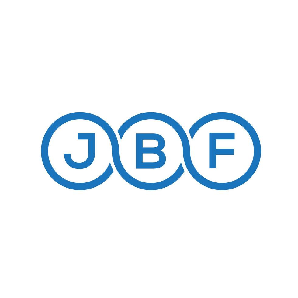 JBF letter logo design on white background. JBF creative initials