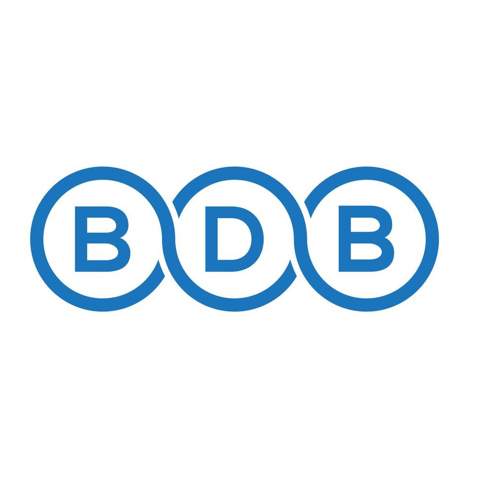 BDB letter logo design on white background. BDB creative initials letter logo concept. BDB letter design. vector