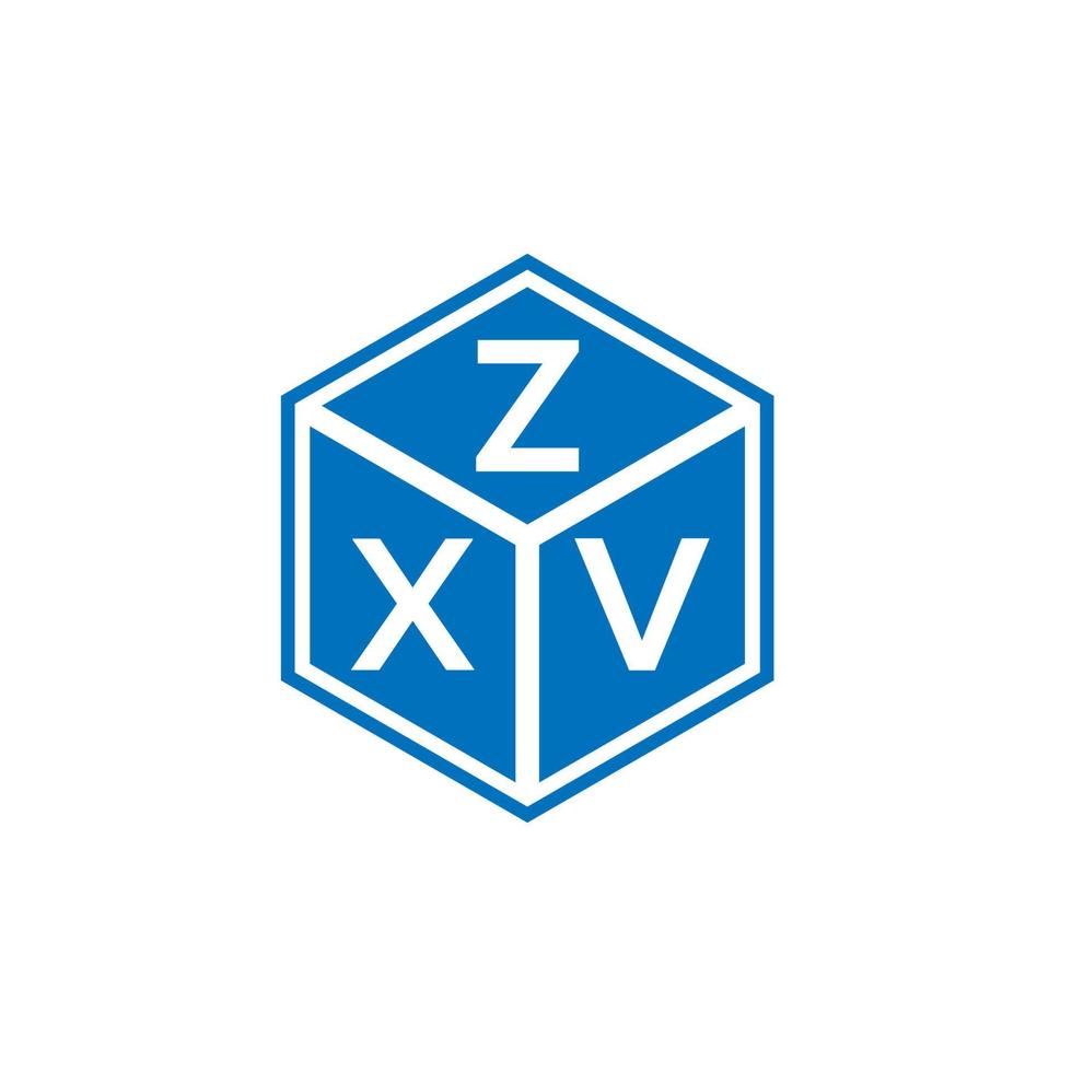 diseño de logotipo de letra zxv sobre fondo blanco. concepto de logotipo de letra inicial creativa zxv. diseño de letras zxv. vector